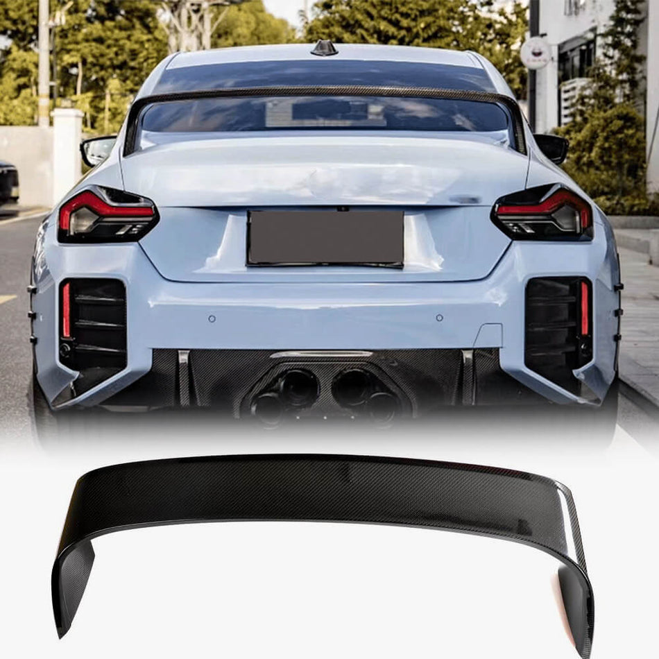 For BMW G87 M2 Coupe 2-Door 22-24 Dry Carbon Fiber Rear Trunk Spoiler Boot Wing Lip