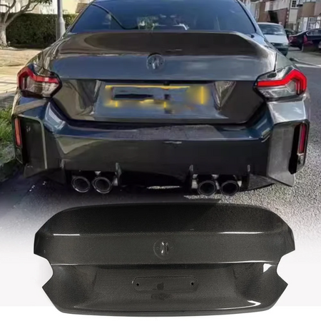 BMW G87 M2 Base Coupe 2-Door 2023+ Trunk Lid Cover Carbon Fiber - www.ahacarbon.com