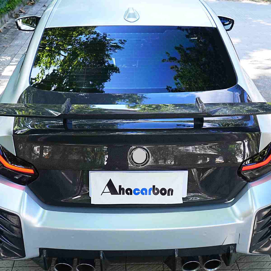 BMW G87 M2 Base Coupe 2-Door 2023+ Trunk Lid Cover Carbon Fiber - www.ahacarbon.com