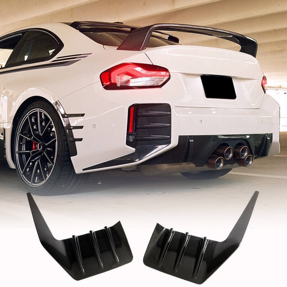 BMW G87 M2 Dry Carbon Fiber Rear Bumper Air Vent Fins | Aerodynamic ...