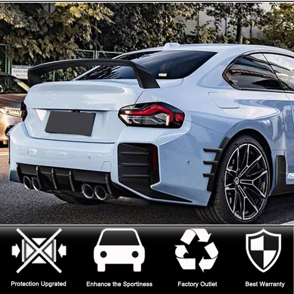 BMW G87 M2 Dry Carbon Fiber Rear Bumper Air Vent Fins | Aerodynamic ...