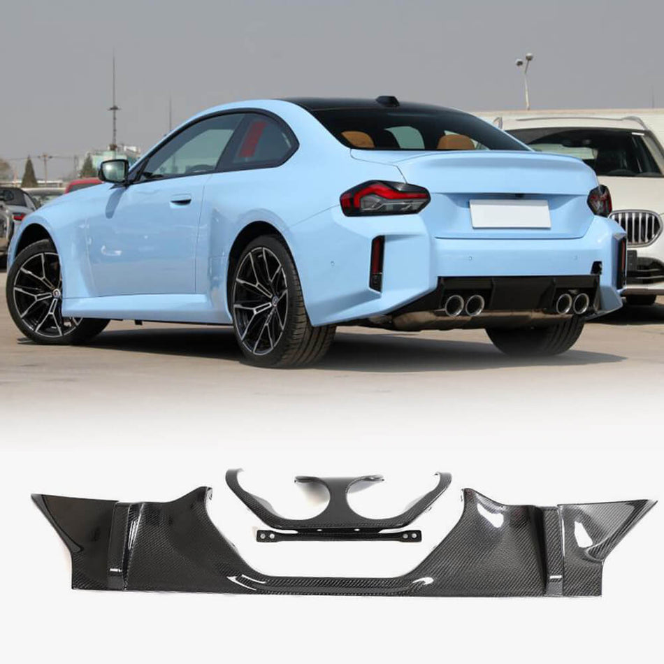 For BMW G87 M2 Coupe 2-Door 22-23 Carbon Fiber Rear Bumper Diffuser Body Kit