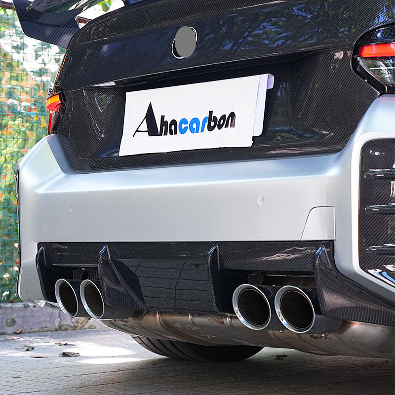 BMW G87 M2 M Performance Rear Bumper Diffuser Carbon Fiber 2022-2025-Ahacarbon
