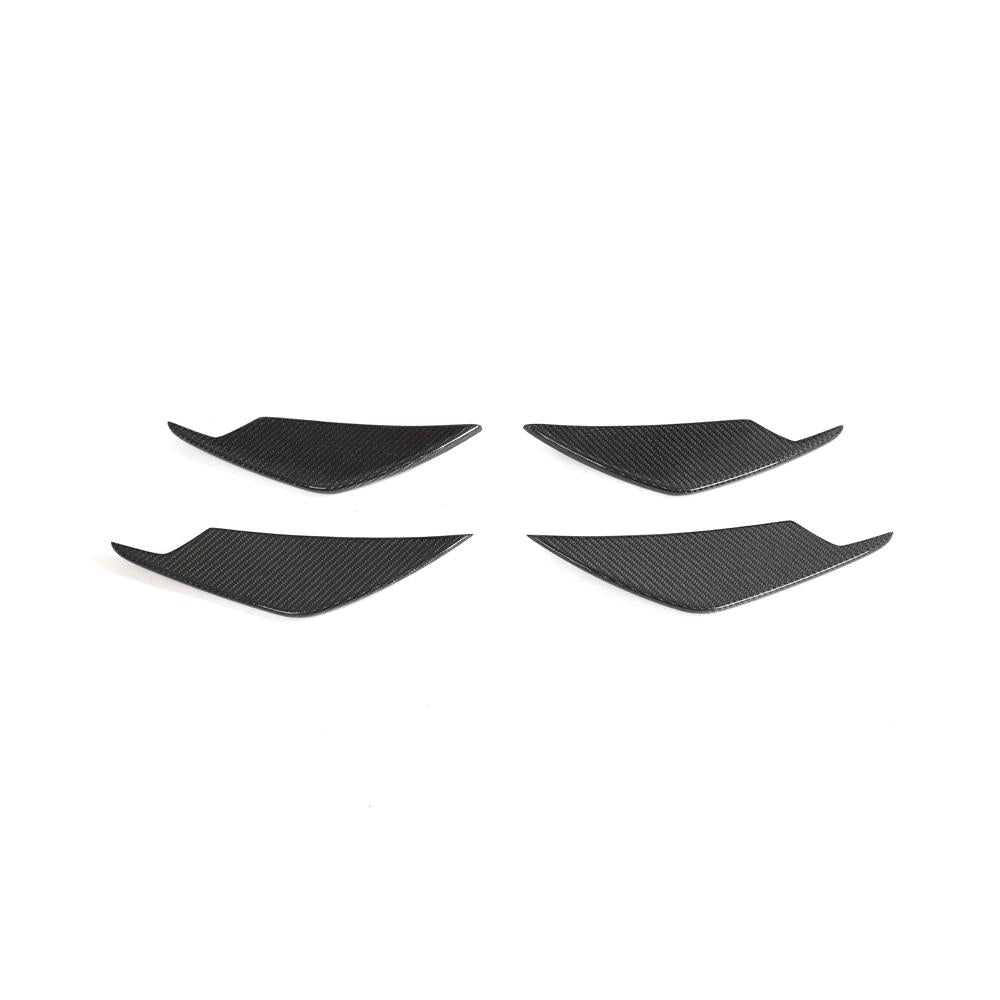 BMW M3 G80/M4 G82 G83 2021+ Front Bumper Fins Dry Carbon Fiber - www.ahacarbon.com