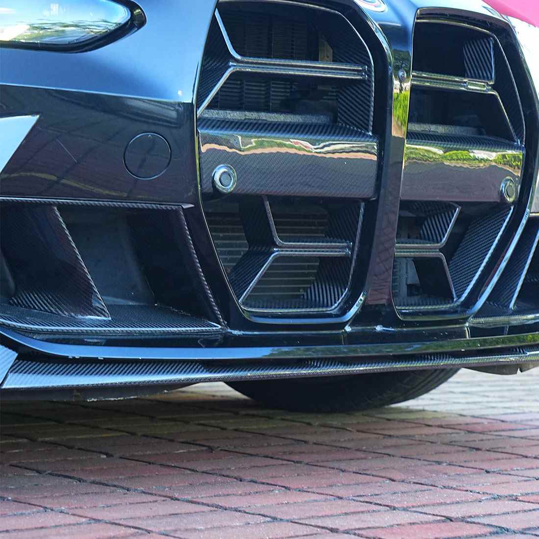 BMW M3 G80/M4 G82 G83 2021+ Front Bumper Lip Dry Carbon Fiber - www.ahacarbon.com