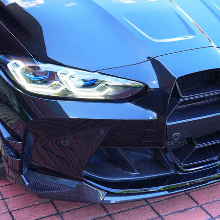 BMW M3 G80/M4 G82 G83 2021+ Front Bumper Vents Carbon Fiber/FRP - www.ahacarbon.com