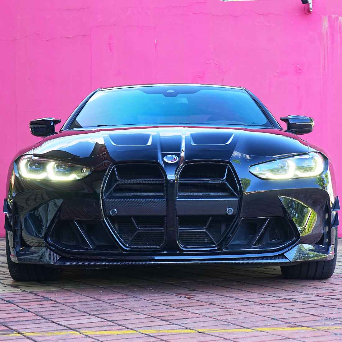 BMW M3 G80/M4 G82 G83 2021+ Front Bumper Vents Carbon Fiber/FRP - www.ahacarbon.com