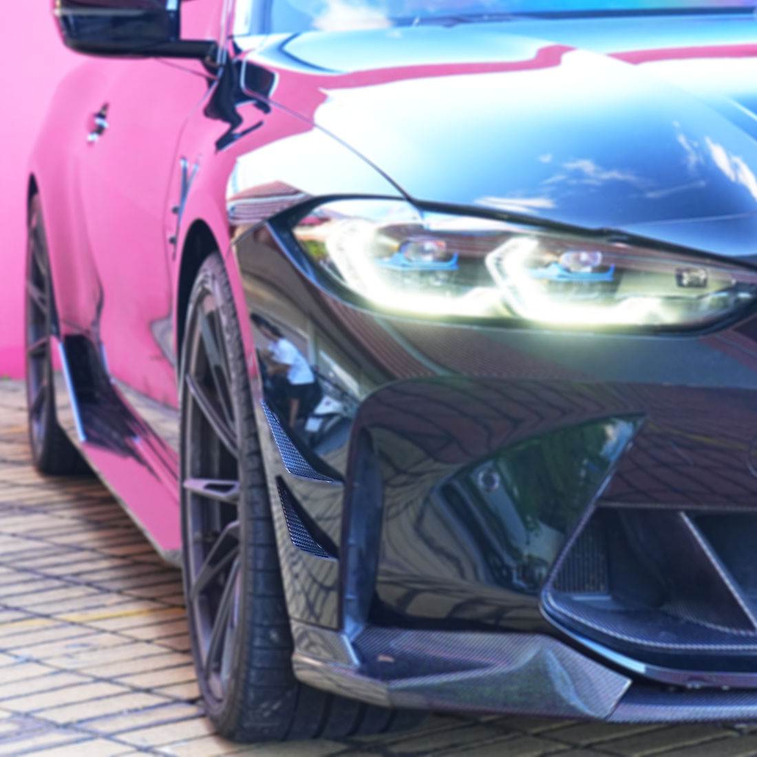 BMW M3 G80/M4 G82 G83 2021+ Front Bumper Vents Dry Carbon Fiber - www.ahacarbon.com