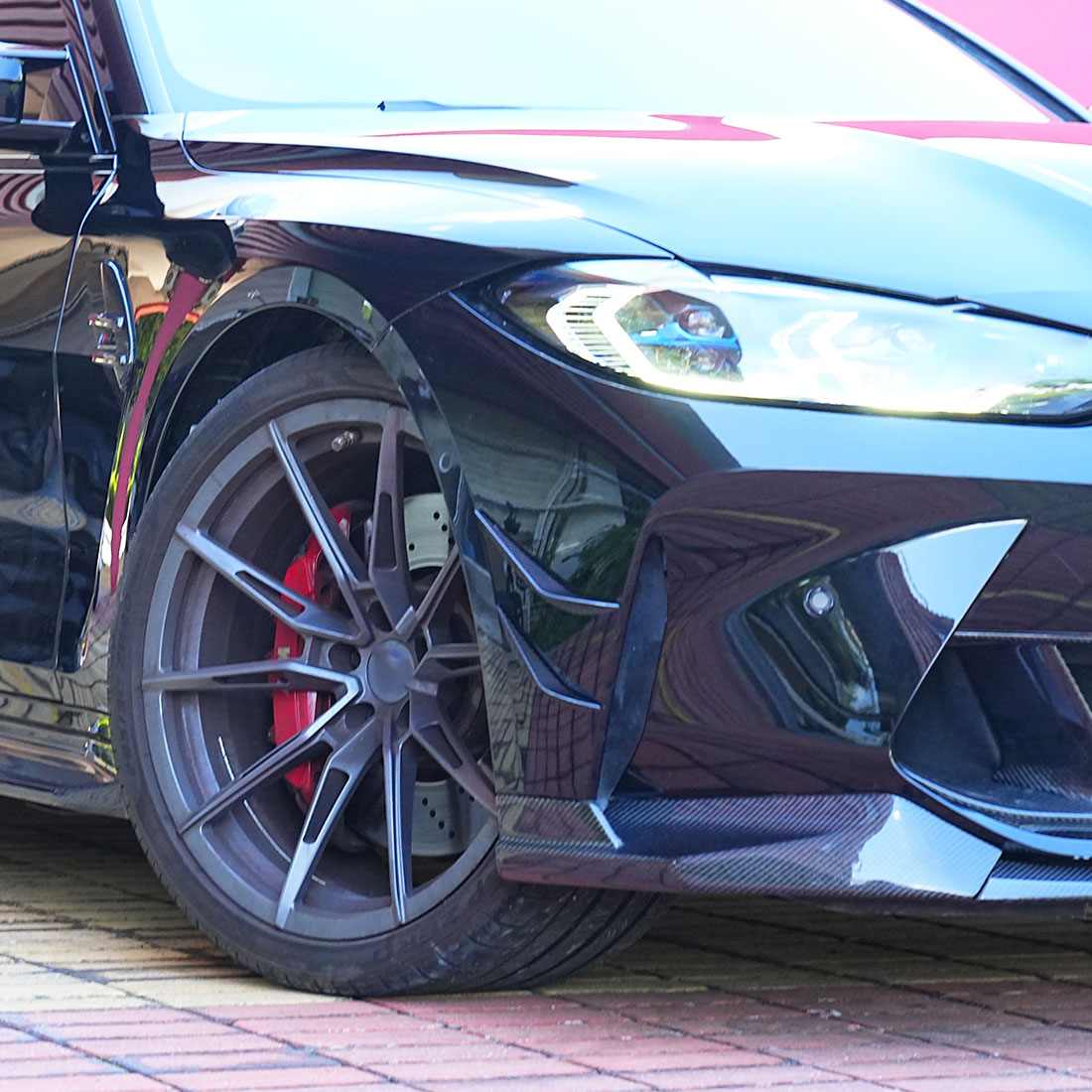 BMW M3 G80/M4 G82 G83 2021+ Front Bumper Vents Dry Carbon Fiber - www.ahacarbon.com