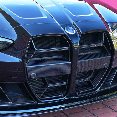 BMW M3 G80/M4 G82 G83 2021+ Front Grille Dry Carbon Fiber - www.ahacarbon.com