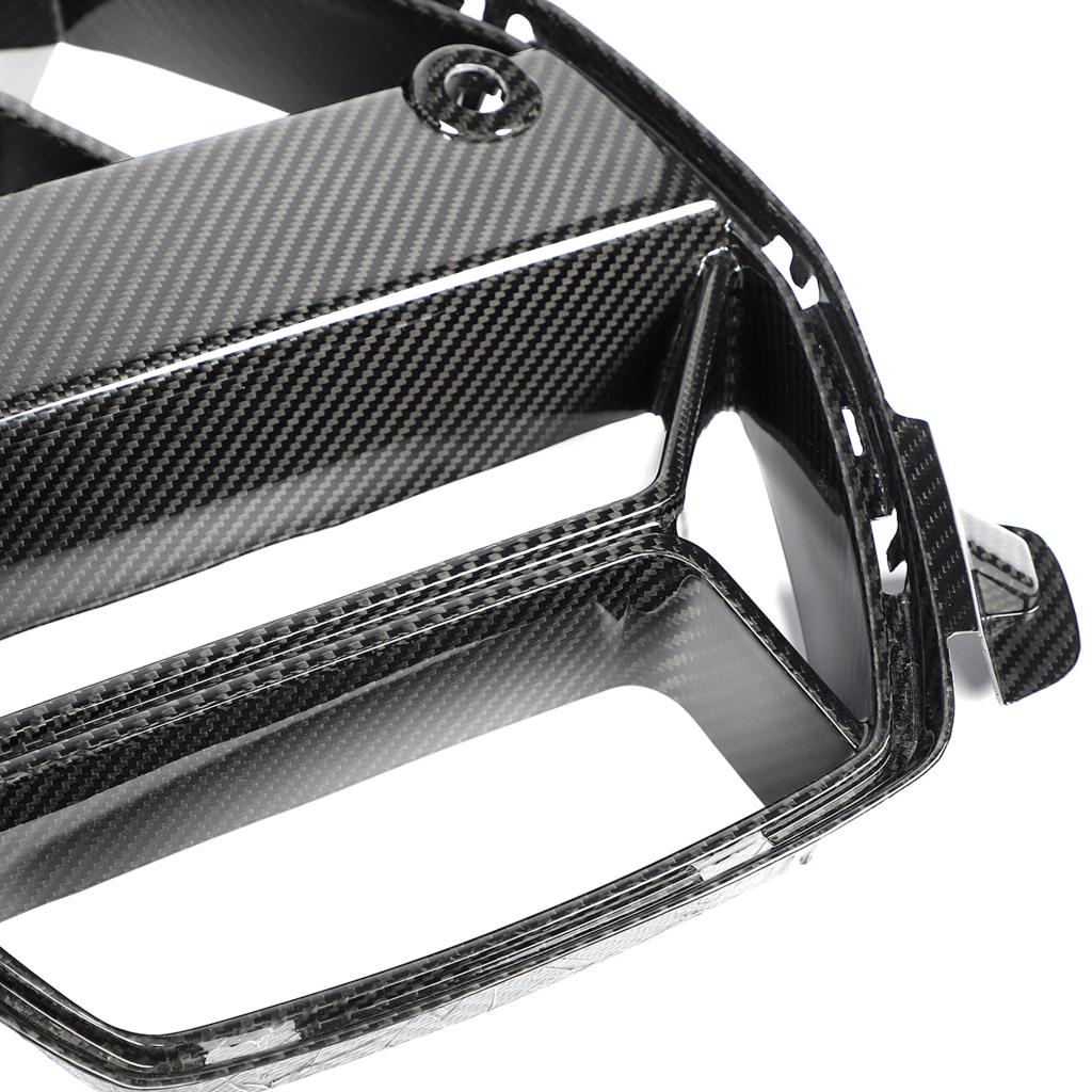 BMW M3 G80/M4 G82 G83 2021+ Front Grille Dry Carbon Fiber - www.ahacarbon.com
