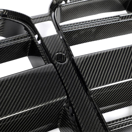 BMW M3 G80/M4 G82 G83 2021+ Front Grille Dry Carbon Fiber - www.ahacarbon.com