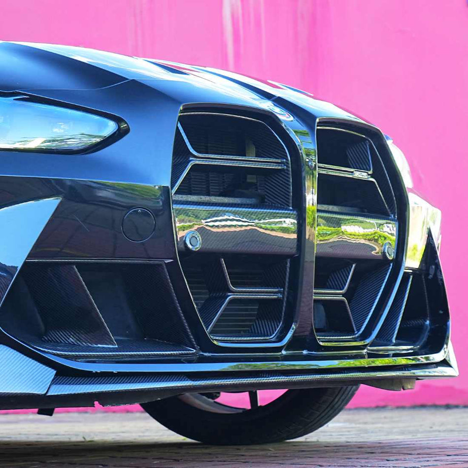 BMW M3 G80/M4 G82 G83 2021+ Front Grille Dry Carbon Fiber - www.ahacarbon.com