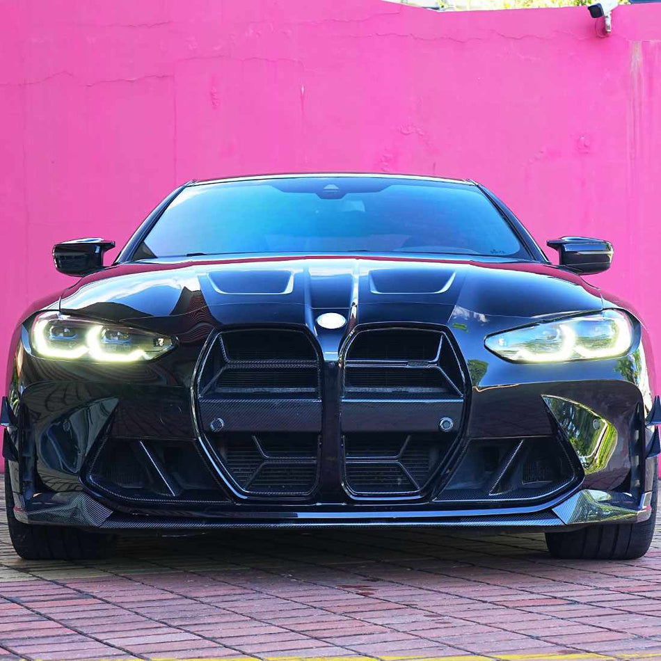 BMW M3 G80/M4 G82 G83 2021+ Front Grille Dry Carbon Fiber - www.ahacarbon.com