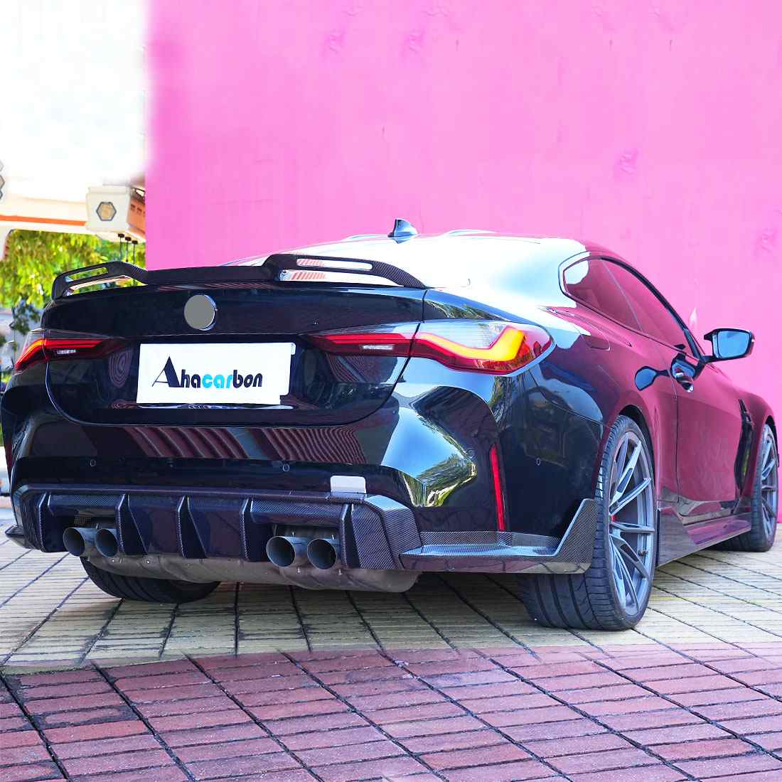 BMW M3 G80/M4 G82 G83 2021+ Rear Bumper Diffuser Carbon Fiber - www.ahacarbon.com