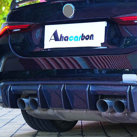 BMW M3 G80/M4 G82 G83 2021+ Rear Bumper Diffuser Carbon Fiber - www.ahacarbon.com