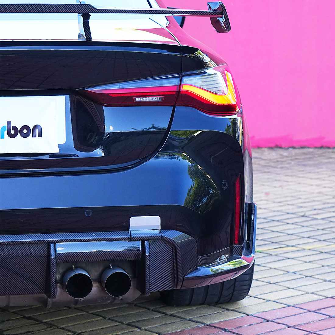 BMW M3 G80/M4 G82 G83 2021+ Rear Bumper Diffuser Carbon Fiber - www.ahacarbon.com