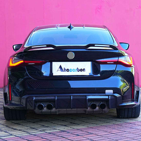 BMW M3 G80/M4 G82 G83 2021+ Rear Bumper Diffuser Carbon Fiber - www.ahacarbon.com