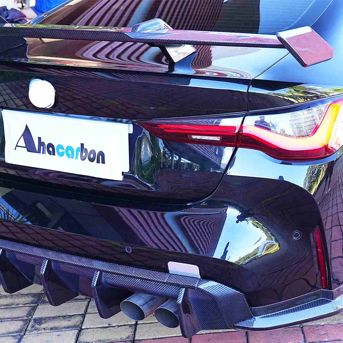 BMW M3 G80/M4 G82 G83 Rear Trunk Spoiler Dry Carbon Fiber - www.ahacarbon.com