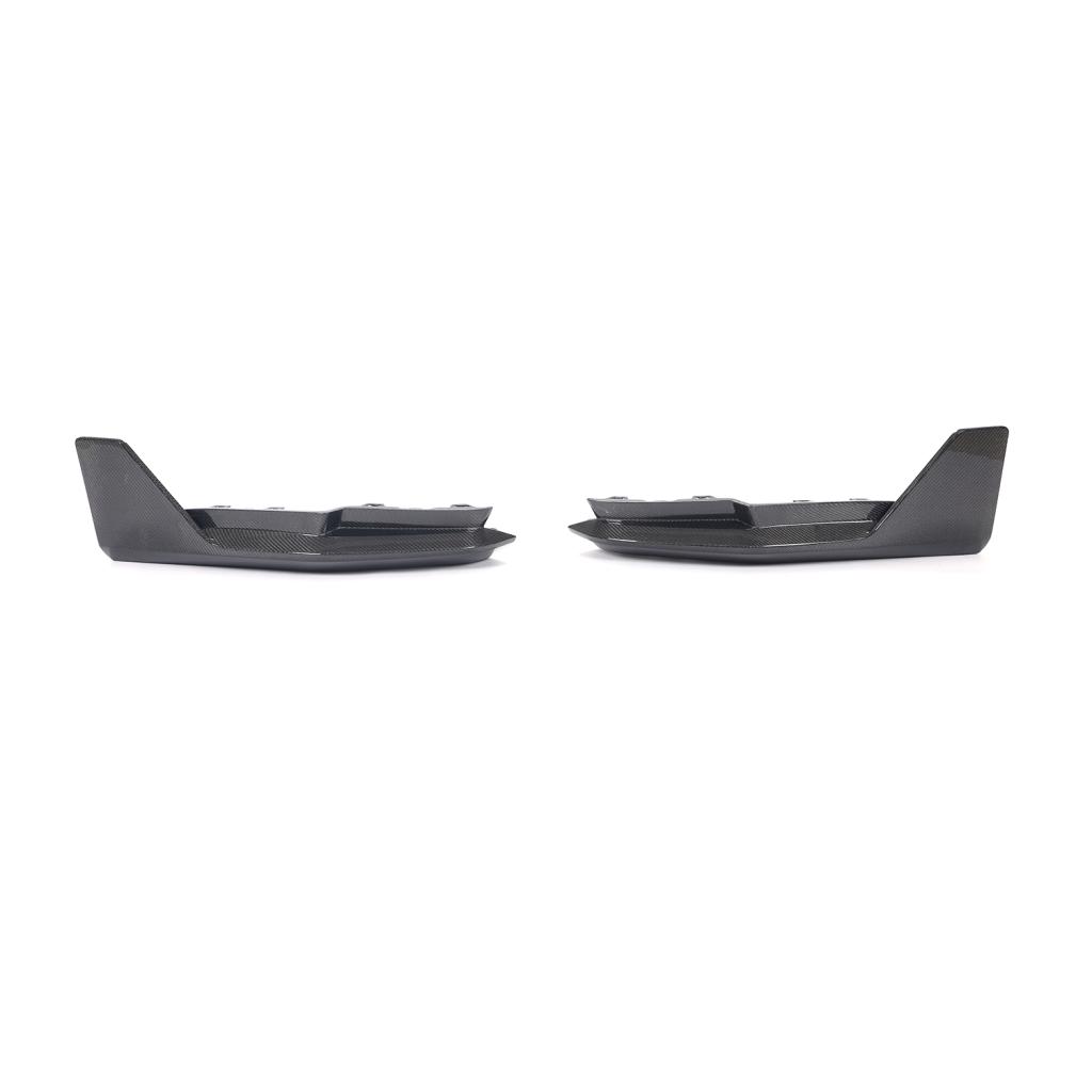 BMW M4 G82 G83 2021+ Rear Bumper Splittesr Dry Carbon Fiber - www.ahacarbon.com