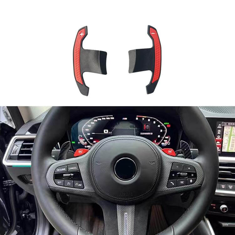 For BMW Universal Carbon Fiber Paddle Shifter Extensions Cover Trim