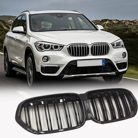 BMWX1F48F49LCISportUtility4-Door2016-2019FrontHoodKidneyGrillCarbonFiber_ahacarbon