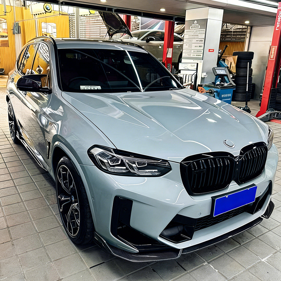 BMWX3G01M40iSportUtility2022_FrontBumperLipCarbonFiber_ahacarbon