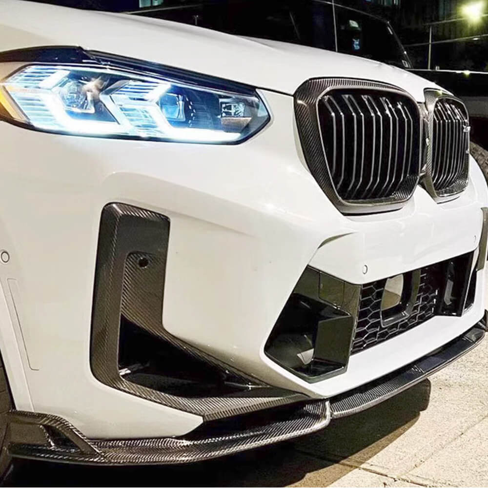 BMW X3M F97 X4M F98 Carbon Fiber Front Lip Spoiler Exterior Mods bmw-x3m-f97-x4m-f98-carbon-fiber-front-lip-spoiler-exterior-mods