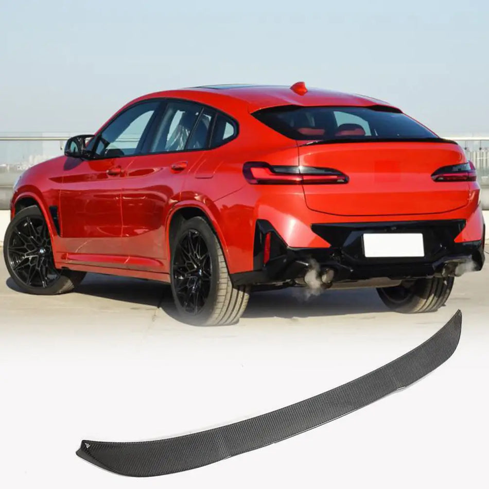 For BMW X4 X4M M440i Sport Utility Carbon Fiber Rear Trunk Spoiler Boot Wing Lip Car Spoiler