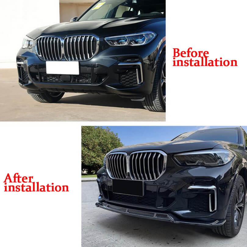 For BMW X5 G05 M Sport Utility 4-Door 2019-2023 ABS Glossy Black Front Bumper Lip Chin Spoiler Splitter | xDrive40i/50i/30d M Sport M50d