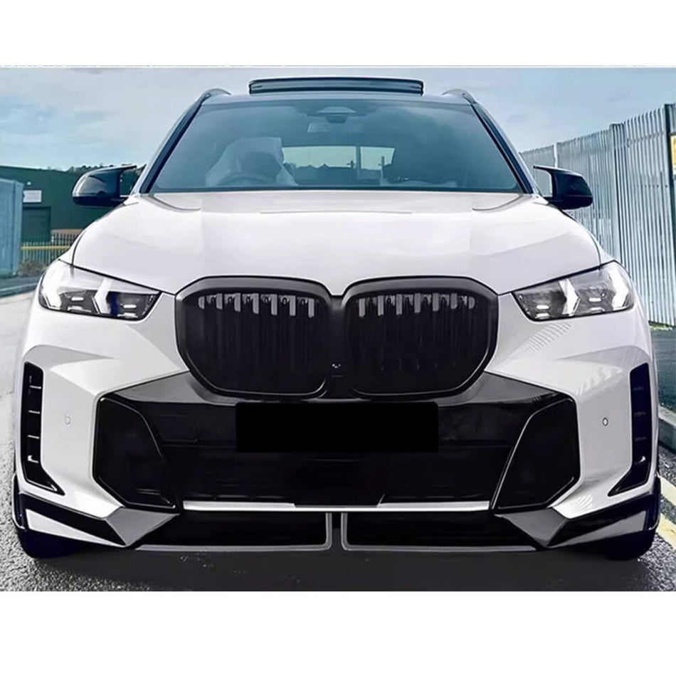 For BMW X5 G05 Sport Utility 4-Door ABS Glossy Black Front Bumper Lip Chin Spoiler Splitter | xDrive40i/50i/30d M Sport M50d