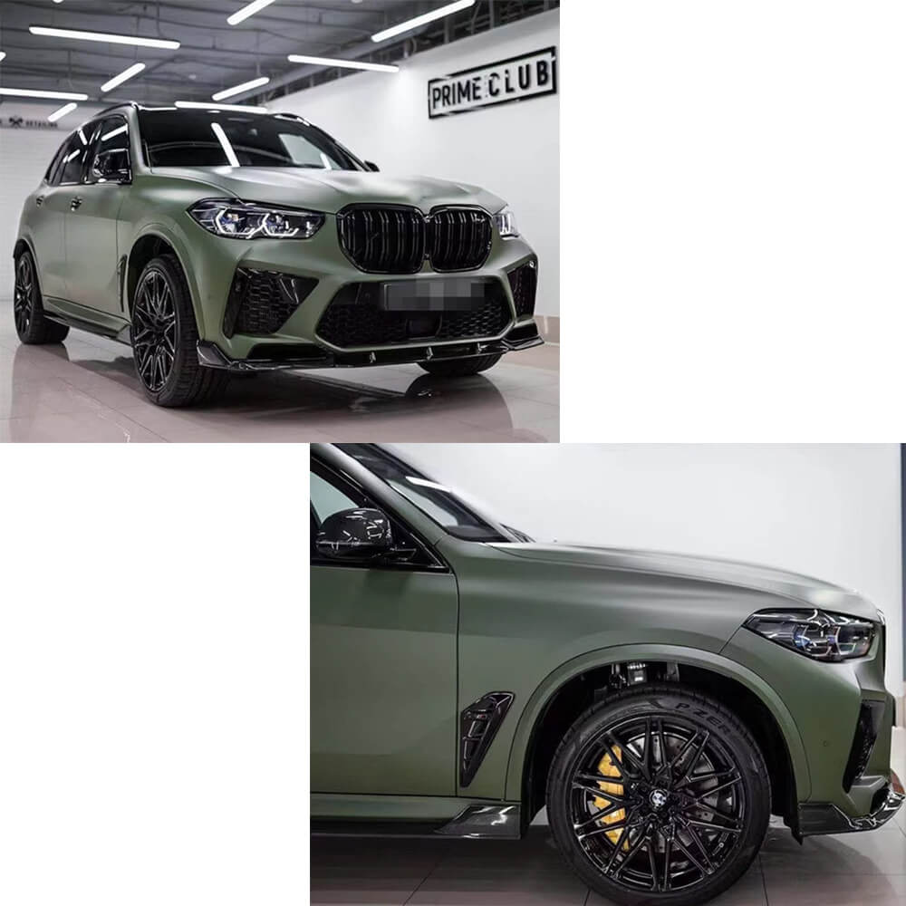 BMW X5M F95 Sport Utility 4-Door 2020-2024 Carbon Fiber Front Bumper Lip Spoiler-Ahacarbon