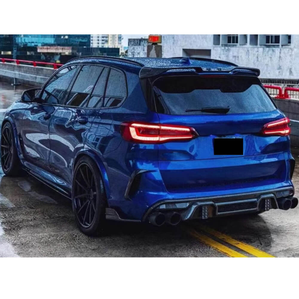 BMW X5M F95 Sport Utility 4-Door 2020-2024 Carbon Fiber Rear Bumper Diffuser Lip Splitters-Ahacarbon