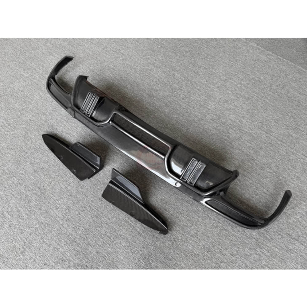 BMW X5M F95 Sport Utility 4-Door 2020-2024 Carbon Fiber Rear Bumper Diffuser Lip Splitters-Ahacarbon