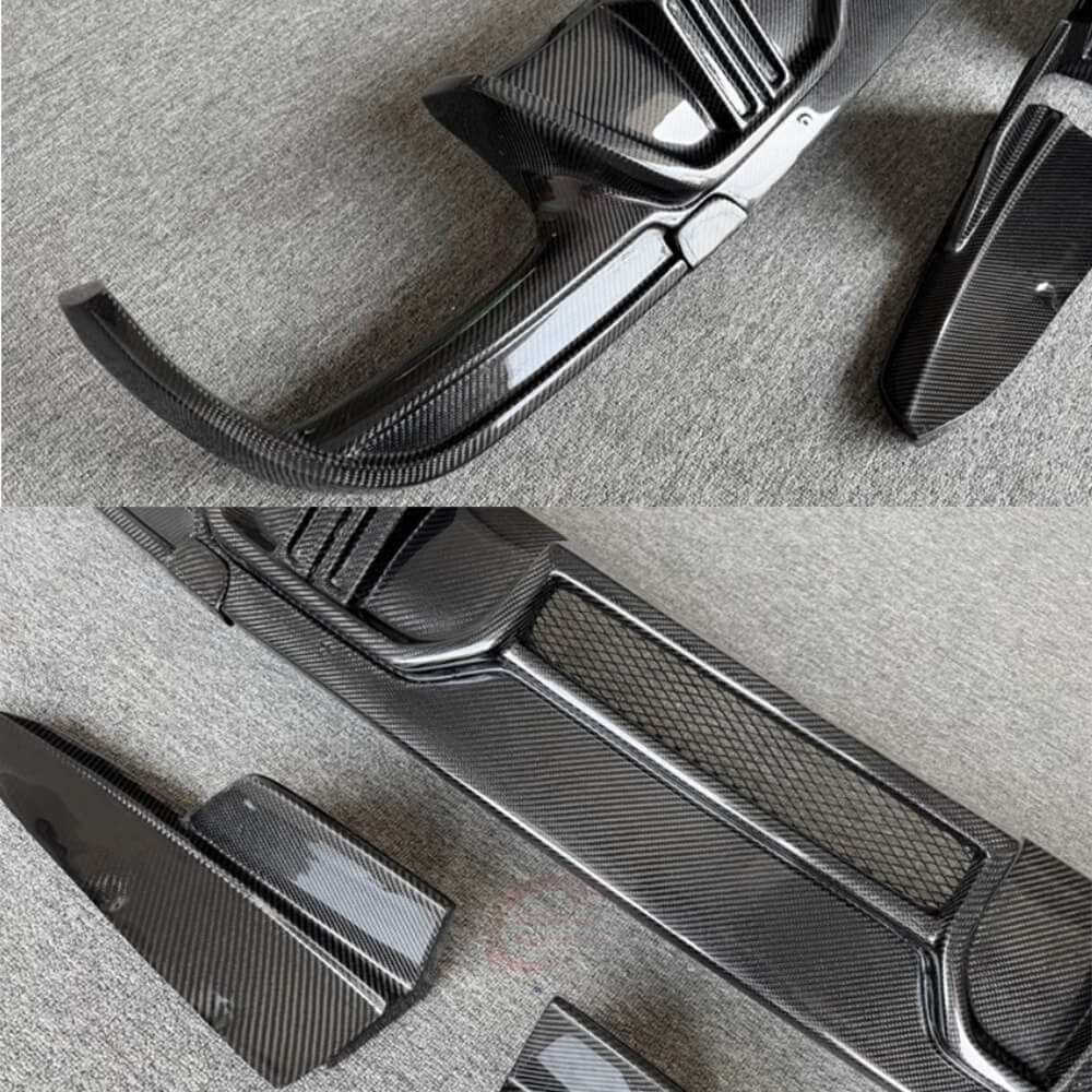 BMW X5M F95 Sport Utility 4-Door 2020-2024 Carbon Fiber Rear Bumper Diffuser Lip Splitters-Ahacarbon