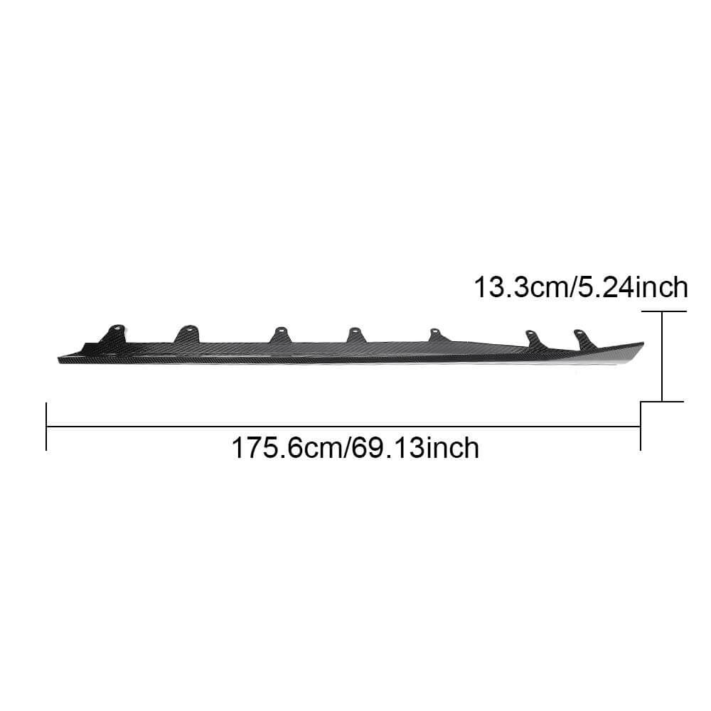 BMW X5M F95 Sport Utility 4-Door 2023-2025 Dry Carbon Fiber Side Skirts Extension Lip Spoiler-Ahacarbon