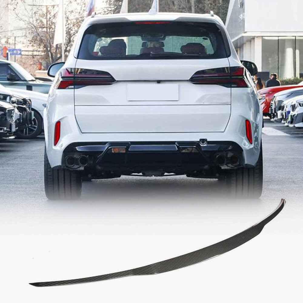 BMW X5M F95 Sport Utility 4-Door 2023UP Dry Carbon Fiber Rear Trunk Middle Spoiler-Ahacarbon