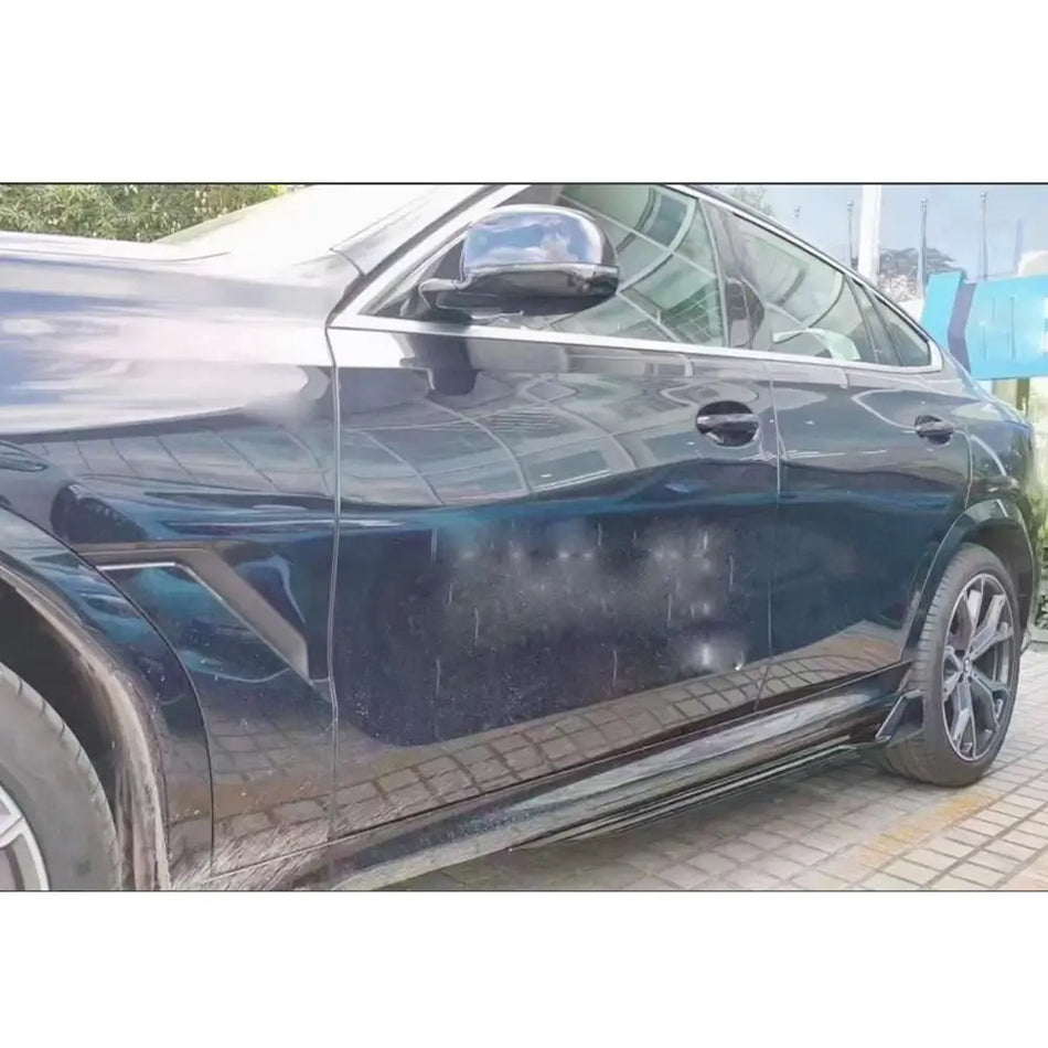 For BMW X6 G06 Sport Utility 4-Door 2020-2022 Carbon Fiber Side Skirts Door Rocker Panels Extension Lip