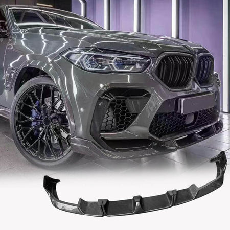 BMW X6M F96 2019-2023 Carbon Fiber Front Bumper Lip Splitters-Ahacarbon