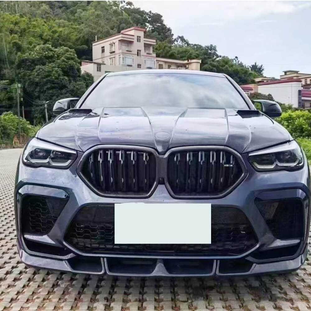 BMW X6M F96 2019-2023 Carbon Fiber Front Bumper Lip Splitters-Ahacarbon