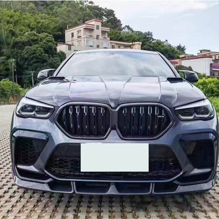 BMW X6M F96 2019-2023 Carbon Fiber Front Bumper Lip Splitters-Ahacarbon