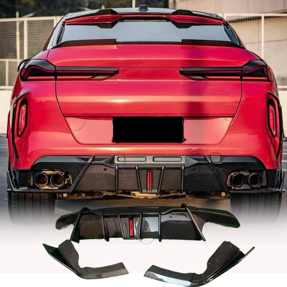 BMW X6M F96 Carbon Fiber Rear Diffuser With Splitters Upgrade