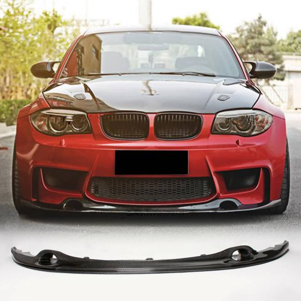 BMW 1 Series E82 1M 2011-2018 Front Bumper Lip Carbon Fiber-Ahacarbon