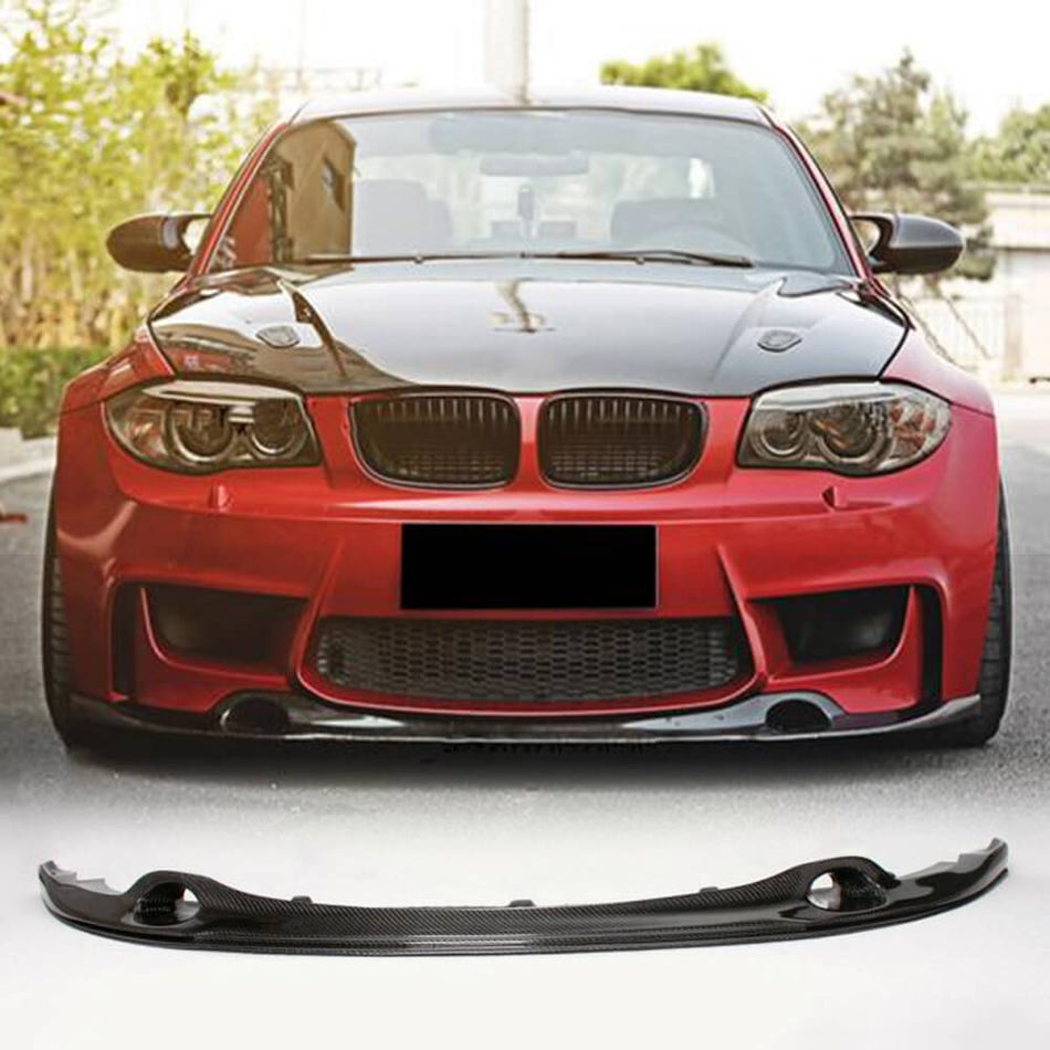 BMW 1 Series E82 1M 2011-2018 Front Bumper Lip Carbon Fiber-Ahacarbon