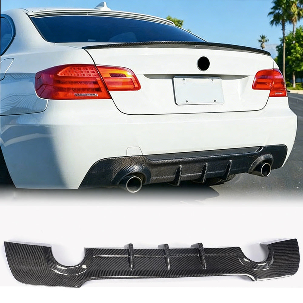 BMW 3 Series E92 E93 M Sport Rear Bumper Diffuser Carbon Fiber-Ahacarbon