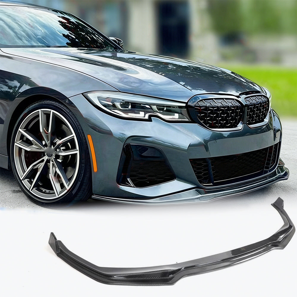 BMW 3 Series G20 2019-2022 Front Bumper Lip Carbon Fiber-Ahacarbon