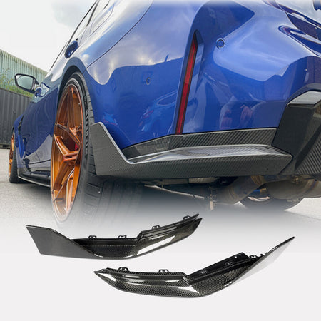 BMW 3 Series G80 M3 2021+ Rear Bumper Splitters  Carbon Fiber-Ahacarbon