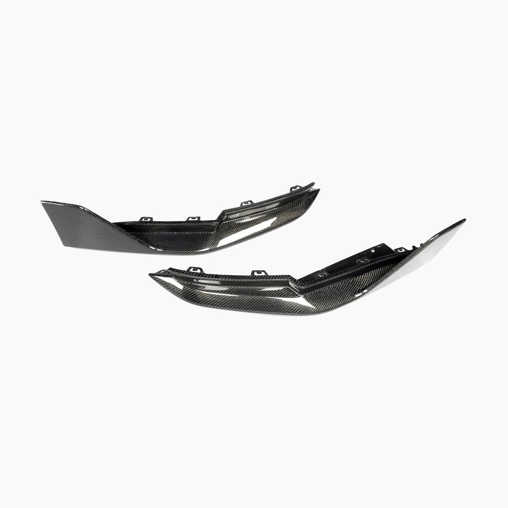 BMW 3 Series G80 M3 2021+ Rear Bumper Splitters  Carbon Fiber-Ahacarbon
