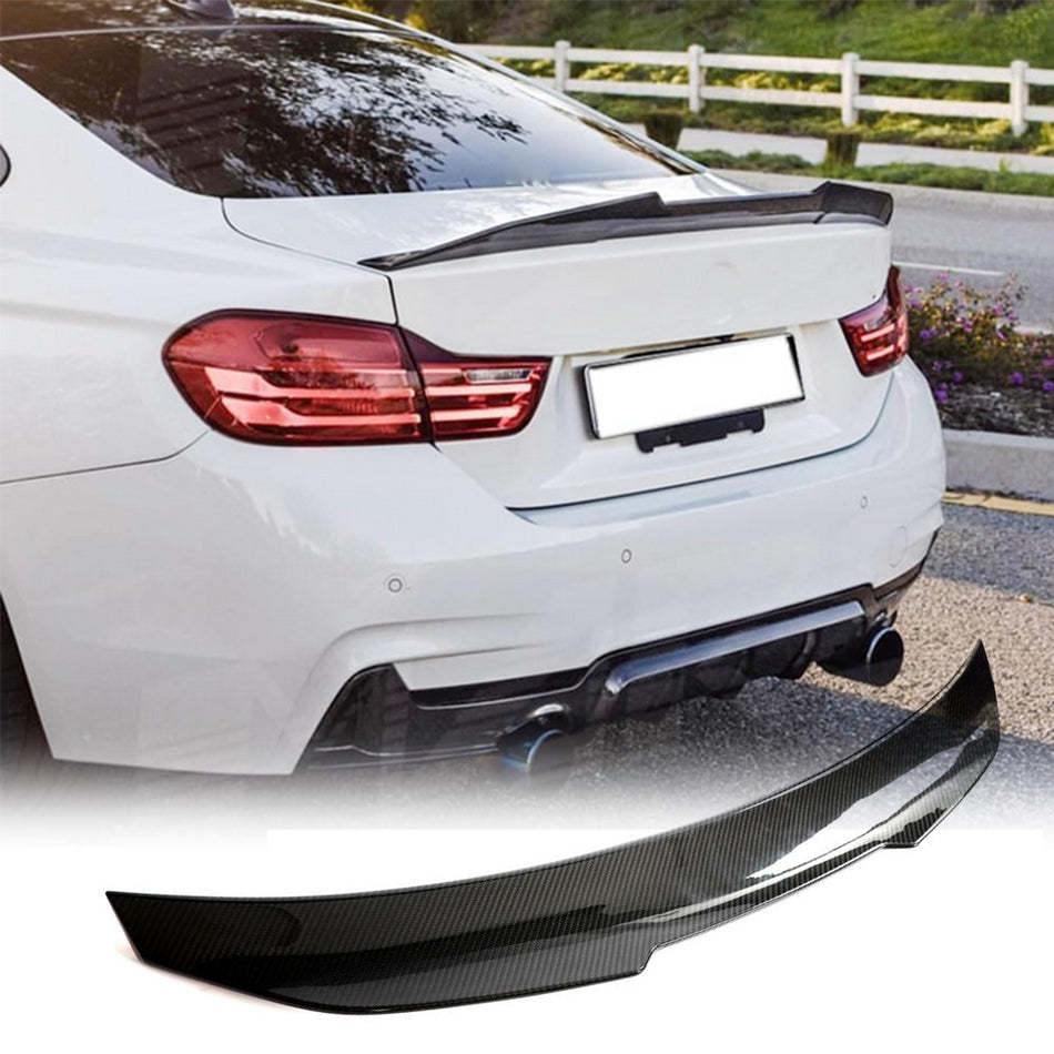 BMW 4 Series F32 Base/M Sport Coupe 2013-2020 Dry Carbon Fiber Rear Trunk Spoiler-Ahacarbon