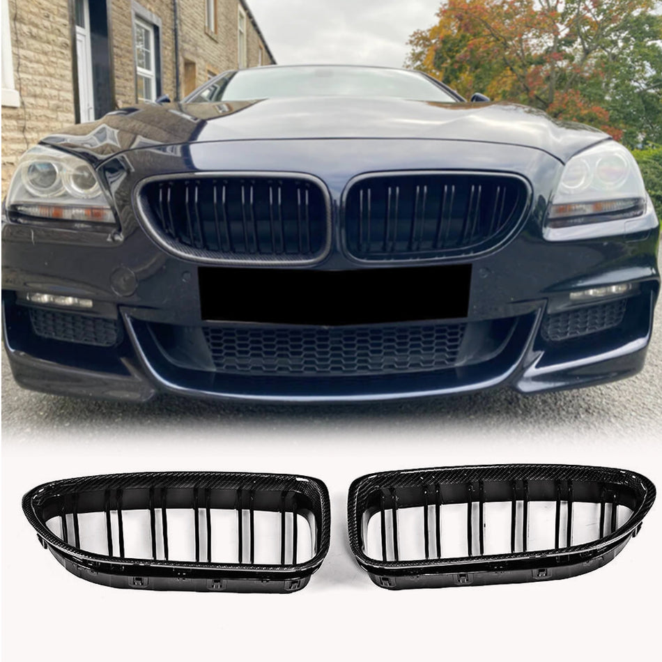 BMW 6 Series F06 F12 F13 640i 650i M6 2013-2018 Front Grille Carbon Fiber-Ahacarbon